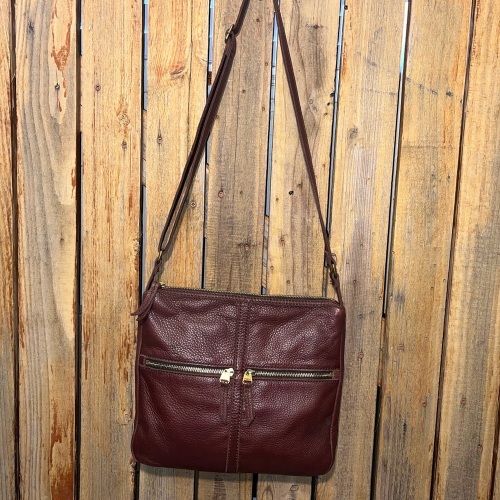 Fossil Brown Leather Shoulder Bag